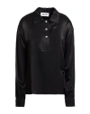 Ice Play Woman Polo Shirt Black Size 10 Viscose