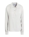 Ice Play Woman Polo Shirt Light Grey Size 8 Viscose In White