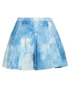 Ice Play Woman Shorts & Bermuda Shorts Light Blue Size 2 Cotton In Blue