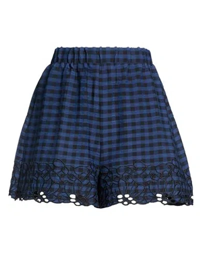 Ice Play Woman Shorts & Bermuda Shorts Navy Size 8 Polyester, Elastane In Blue