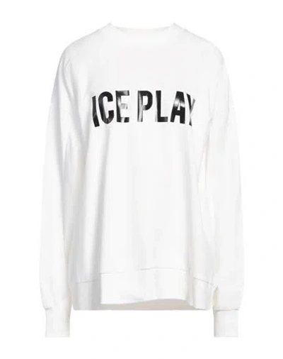 Ice Play Woman Sweatshirt White Size S Cotton
