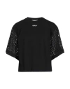 Ice Play Woman T-shirt Black Size L Cotton, Polyester In Black