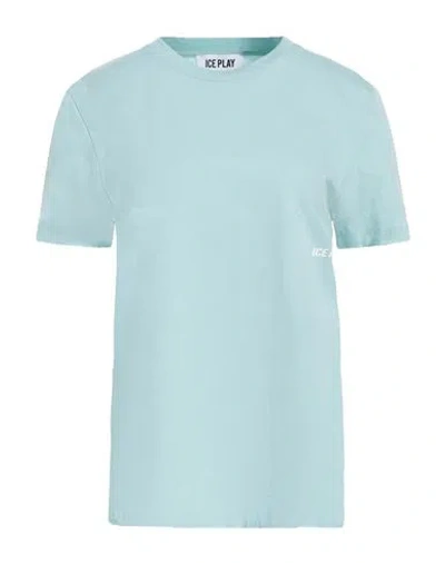 Ice Play Woman T-shirt Light Blue Size S Cotton