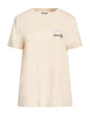 Ice Play Woman T-shirt Sand Size Xl Cotton In Beige