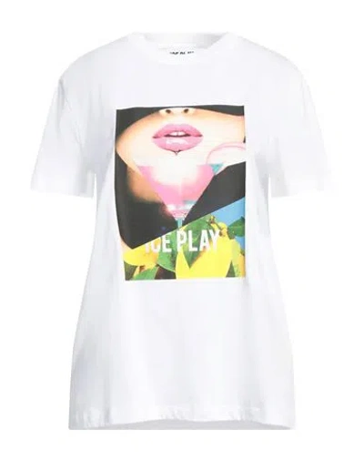 Ice Play Woman T-shirt White Size L Cotton