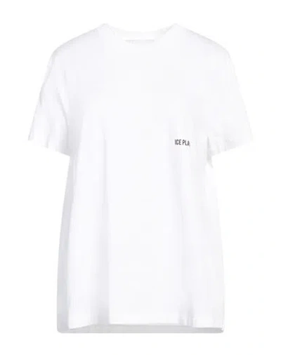 Ice Play Woman T-shirt White Size L Cotton