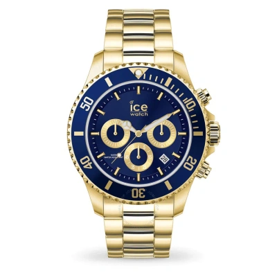 Ice-watch Chronograph Quartz Blue Dial Men's Watch 017674 In Blue / Gold / Gold Tone