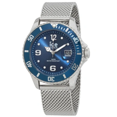 Ice-watch Ice Quartz Blue Dial Stainless Steel Mesh Men's Watch 017667