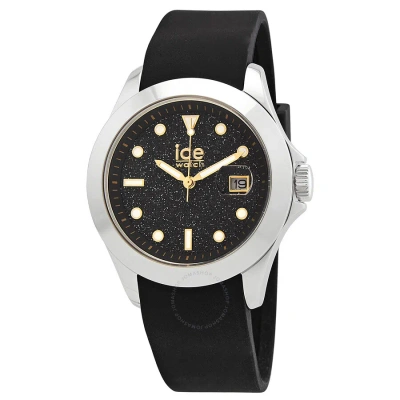 Ice-watch Quartz Black Dial Ladies Watch 020388 In Black / Gold Tone