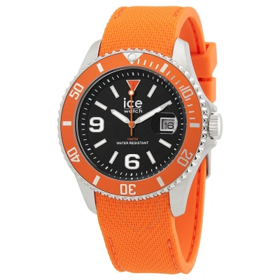 Ice-watch Quartz Black Dial Unisex Watch 020375 In Black / Orange