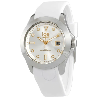 Ice-watch Quartz Silver Dial Unisex Watch 020384 In Bronze / Gold / Silver / White