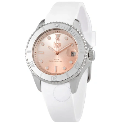 Ice-watch Quartz Unisex Watch 020369 In Gold Tone / Ink / Pink / Rose / Rose Gold Tone / Silver / White