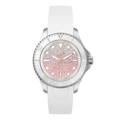 Ice-watch Quartz Unisex Watch 020371 In Gold Tone / Ink / Pink / Rose / Rose Gold Tone / White
