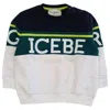 Iceberg - Round Neck Sweatshirt Blue/green Mfice5301b In White