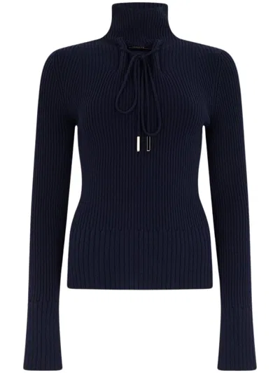 Iceberg 100% Wool Crewneck Sweater In Navy