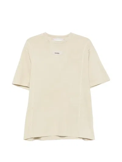 Iceberg 5d Logo-plaque Cotton T-shirt In Neutral