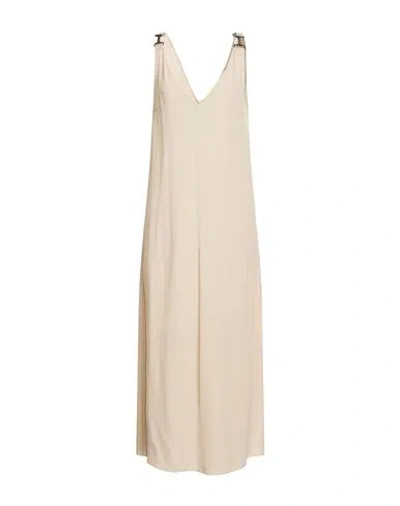 Iceberg Abito Tessuto Woman Maxi Dress Beige Size 6 Acetate, Silk In Pink