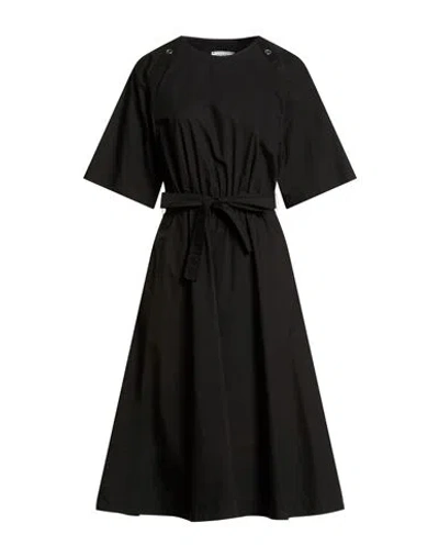 Iceberg Abito Woman Midi Dress Black Size 8 Cotton