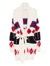 Iceberg Argyle-pattern Tie Cardigan In White