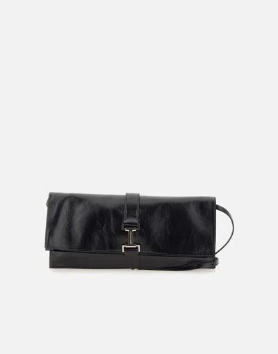 Iceberg Leather Shoulder Bag In Black