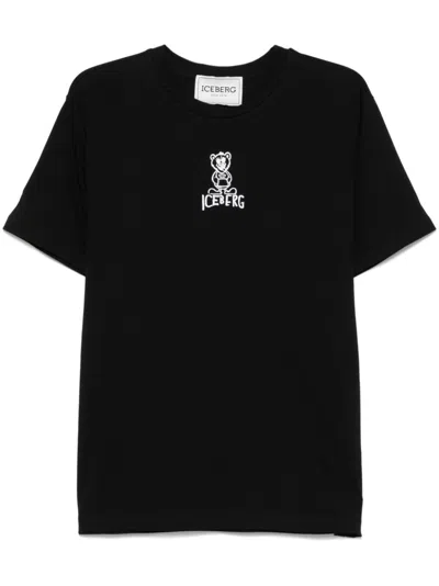 Iceberg Bear-print T-shirt In Black