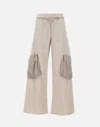 Iceberg Wide-leg Cargo Pants In Beige