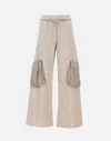 ICEBERG ICEBERG BEIGE CARGO TROUSERS WITH OVERSIZED FIT