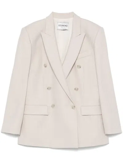 ICEBERG BEIGE LINEN BLAZER