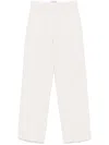 Iceberg Light Beige Tailored Linen Trousers In White