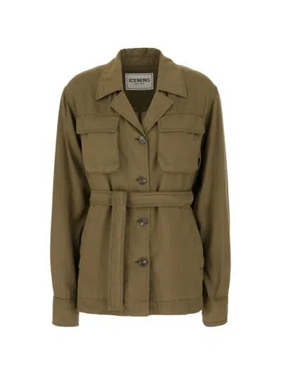 Iceberg Belted Jacket In Brown