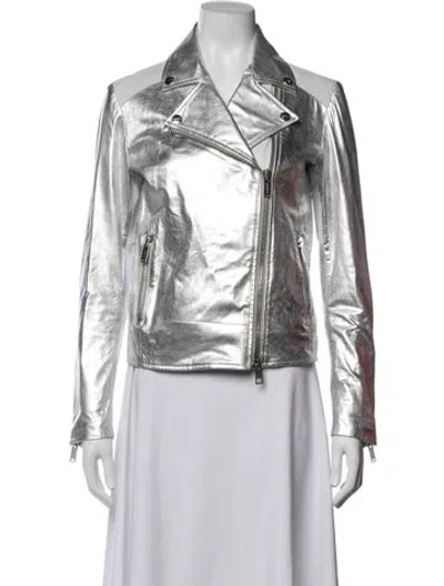 Pre-owned Iceberg Biker Jacket In Silver