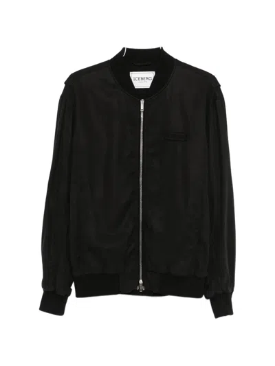 Iceberg Black Bomber Jacket
