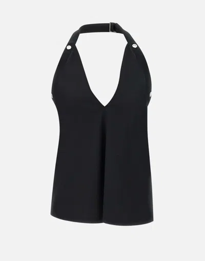 Iceberg Black Lyocell Halter Neck Top
