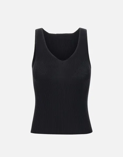 ICEBERG ICEBERG BLACK V NECK VISCOSE KNIT TOP