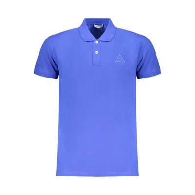 Iceberg Blue Cotton Mens Polo Shirt