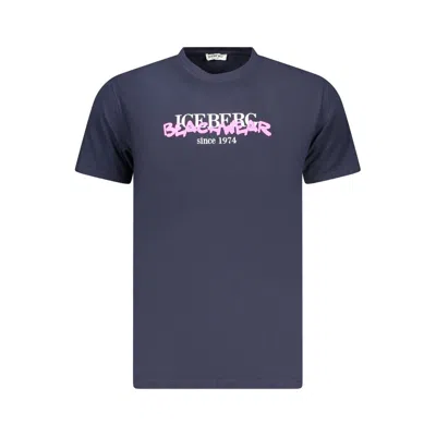 Iceberg Blue Cotton T-shirt