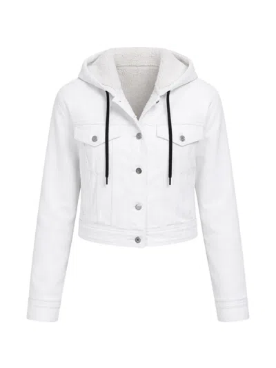 Iceberg Button Fastening Hooded Jacket In White