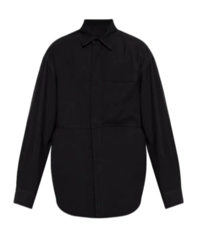 Iceberg Button-up Long Sleeve Shirt In Black