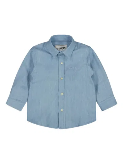 Iceberg Babies' Buttoned Shirt In Blue