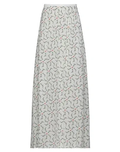Iceberg By Yi Zhou Woman Maxi Skirt White Size 6 Silk