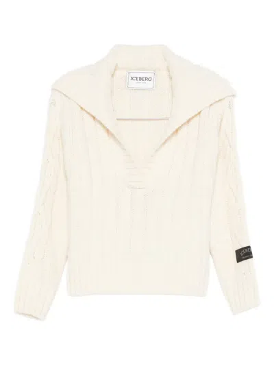 Iceberg Cable-knit Sweater In Neutral