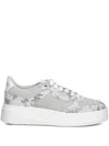 Iceberg Camouflage Platform Sneakers In Grey