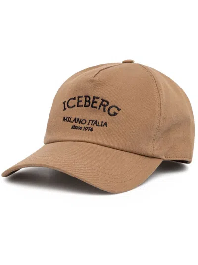 Iceberg Cappellino Baseball Cap In Brown