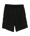 Iceberg Cargo Drawstring Shorts In Black