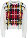 Iceberg Check Inlay Sweater In Weiss