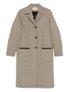 Iceberg Checked Coat In Neutral