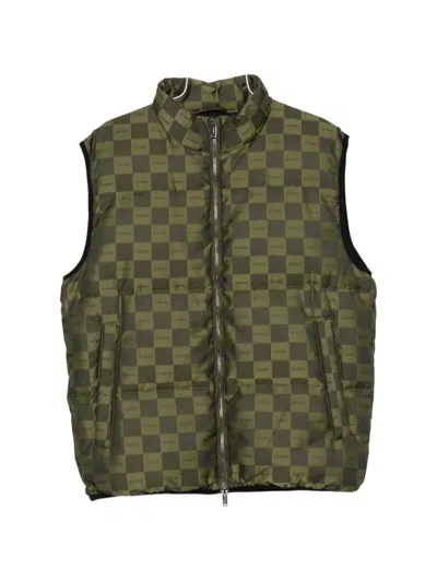 Iceberg Check-print Quilted Gilet In Multi