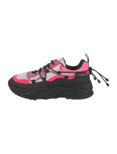 Pre-owned Iceberg Chunky Sneakers In Black/pink