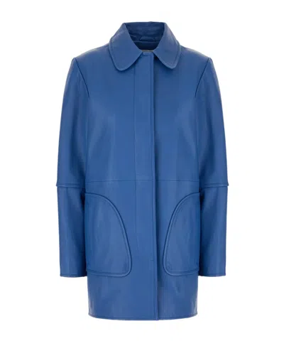Iceberg Classic Long-sleeved Coat In Blue