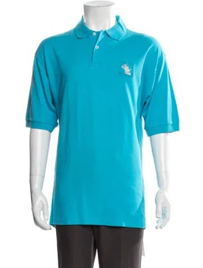 Pre-owned Iceberg Collar Short Sleeve Polo Shirt In Blue